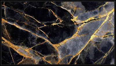 Черный мрамор и золото