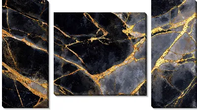 Черный мрамор и золото