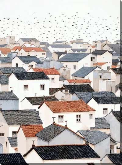 Картина маслом Над крышами №27