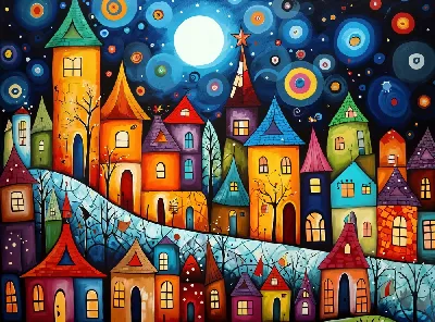 Плакат Над крышами №50