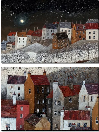 Модульная картина Над крышами №53