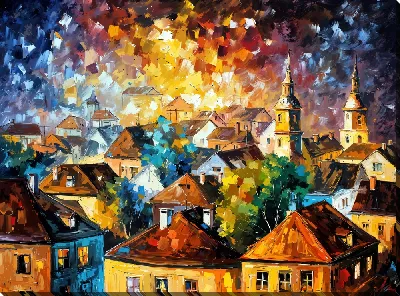 Картина Над крышами №61