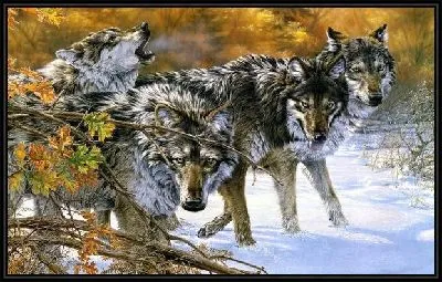Картина Волки (Wolves)