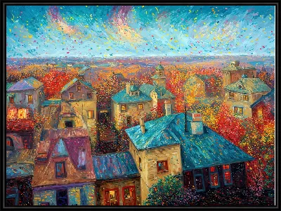 Картина Крыши домов №9