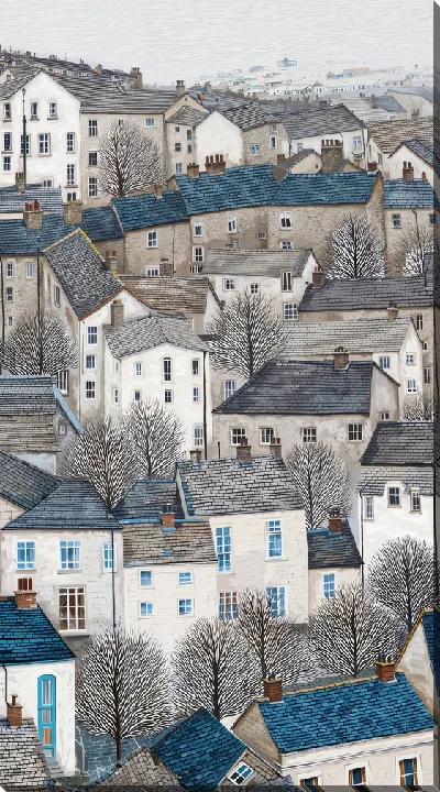 Картина маслом Крыши домов №16