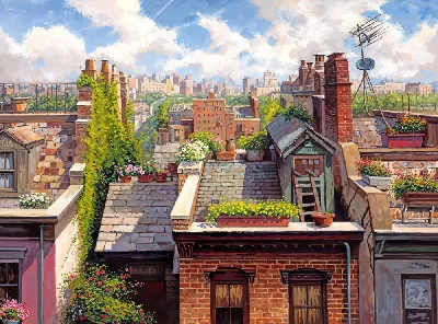 Плакат Крыши домов №23