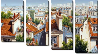 Модульная картина Крыши домов №32