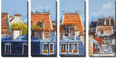 Модульная картина Крыши домов №34