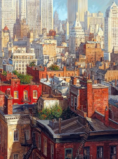 Плакат Крыши домов №38