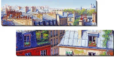 Модульная картина Крыши домов №40