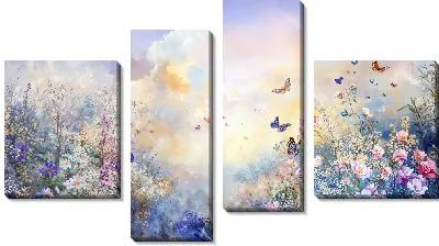 Модульная картина Сады цветут №5