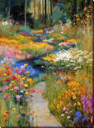 Картина маслом Сады цветут №6