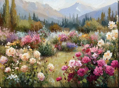 Картина маслом Сады цветут №10