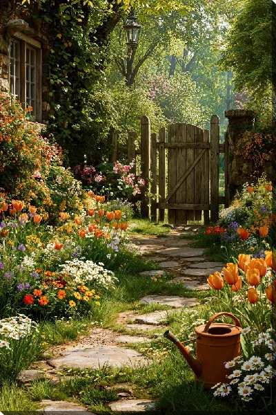 Картина маслом Сады цветут №12