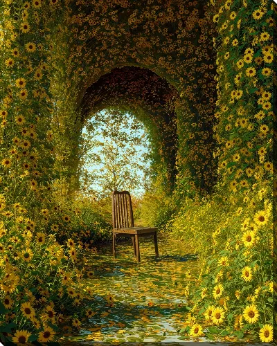 Картина маслом Сады цветут №14