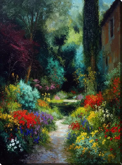 Картина маслом Сады цветут №15