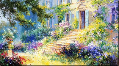 Картина маслом Цветущий сад №20