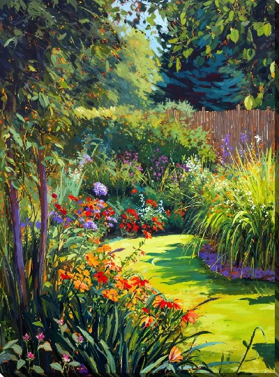Картина маслом Сады цветут №26