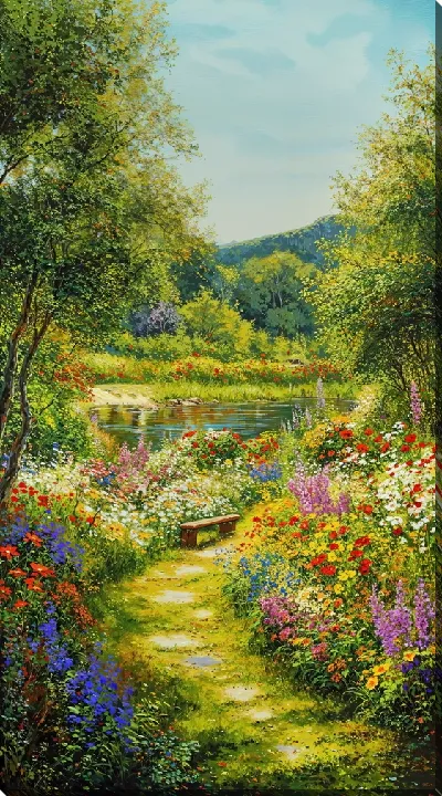 Картина маслом Сады цветут №30