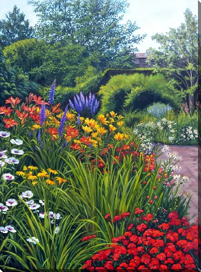 Картина маслом Сады цветут №36