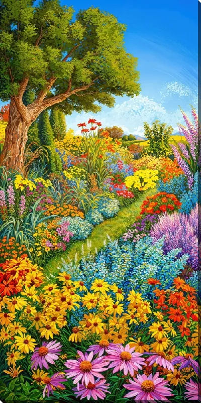 Картина маслом Летний сад №44