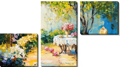 Модульная картина Летний сад №47