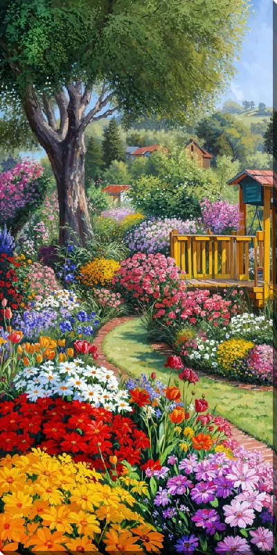 Картина маслом Райский сад №1