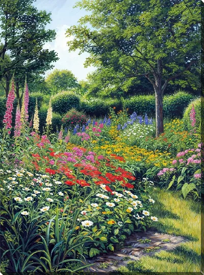 Картина маслом Райский сад №4