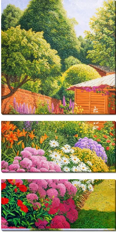 Модульная картина Райский сад №5