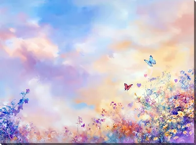 Картина маслом Райский сад №6