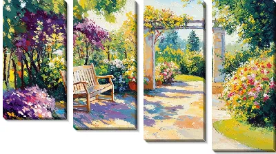 Модульная картина Сад цветов №15