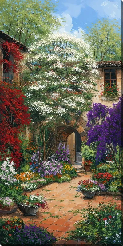 Картина маслом Цветы сад №29