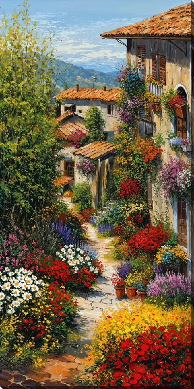 Картина маслом Цветы сад №30