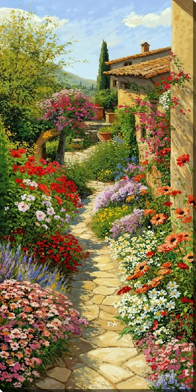 Картина маслом Цветы сад №31