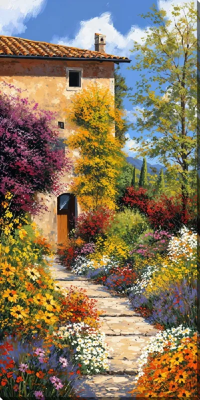 Картина маслом Цветы сад №32