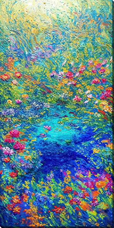 Картина маслом Сад цветов №36