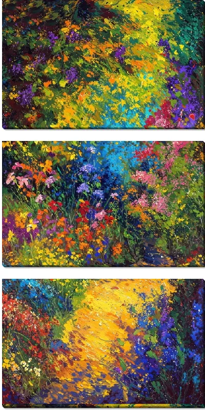 Модульная картина Сад цветов №39
