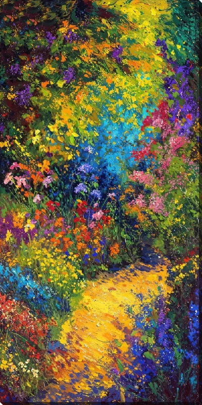 Картина маслом Сад цветов №39