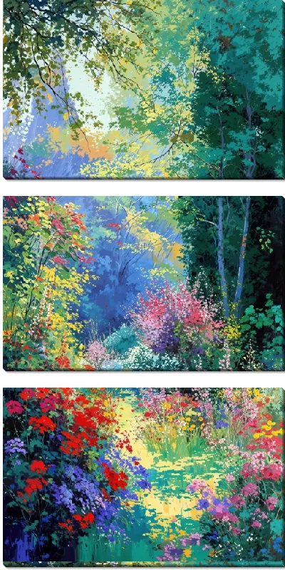 Модульная картина Сад цветов №47