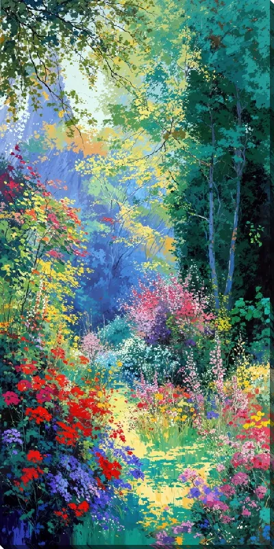 Картина маслом Сад цветов №47
