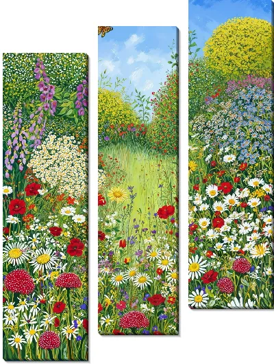 Модульная картина Весенний сад №48