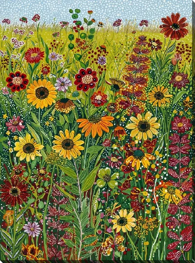 Картина маслом Сад цветов №49