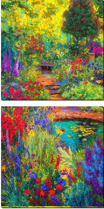 Модульная картина Изображающие сад