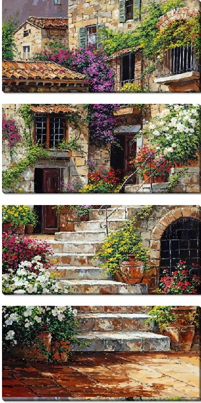 Модульная картина Летний сад с цветами №67