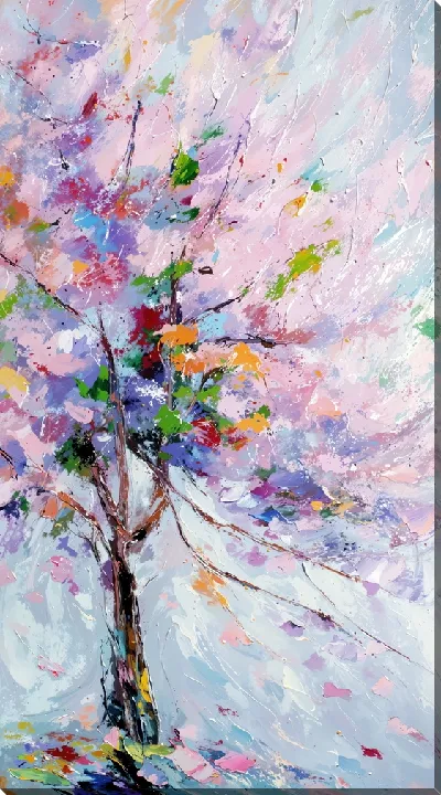 Картина маслом Цветущее дерево №1