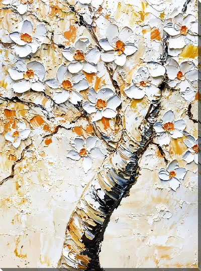 Картина маслом Цветущее дерево №5