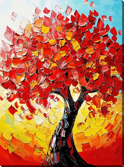 Картина маслом Цветущее дерево №6