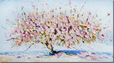 Картина маслом Цветущее дерево №12