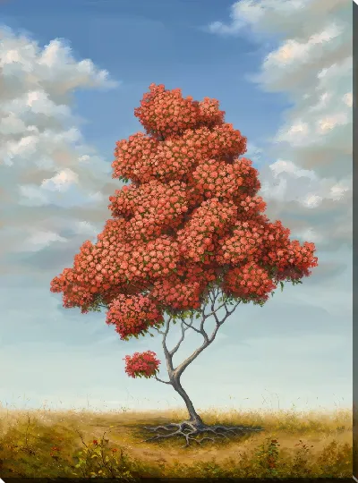 Картина маслом Цветущее дерево №18