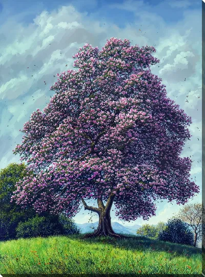Картина маслом Цветущее дерево №23